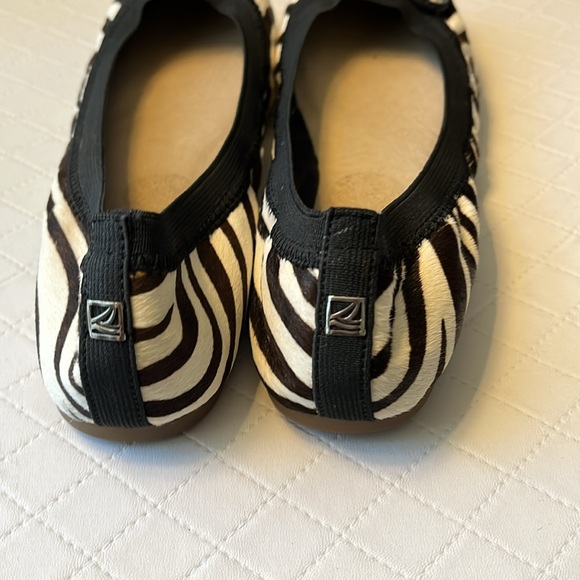 Sperry Black and White Zebra Print Flats - Picture 3 of 5